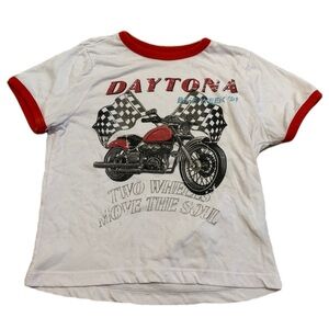 Bluenotes Daytona Motorcycle Graphic Ringer Tee Size Small